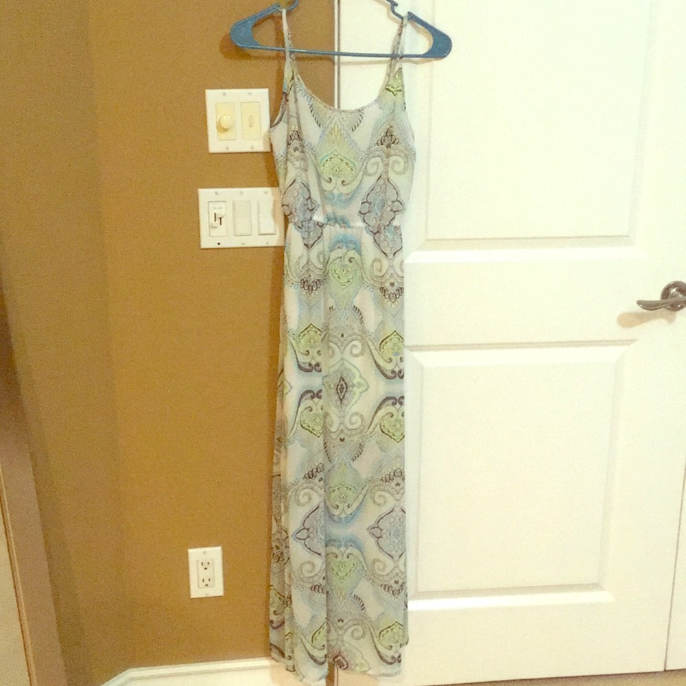 Floor Length Spaghetti Strap Summer Dress